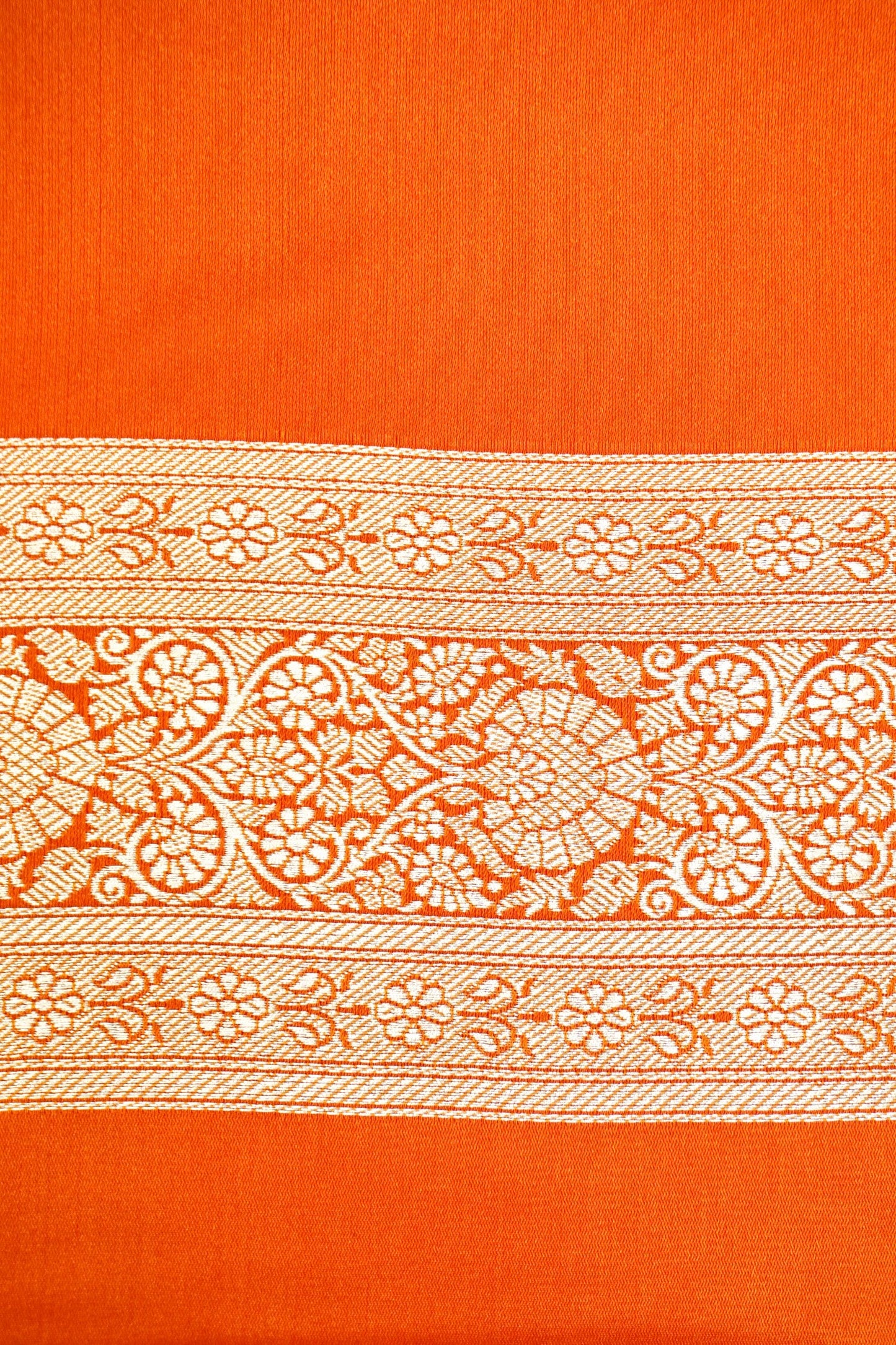 ROYAL KESAR ORANGE BANARASI MASHRU KATAN SILK SAREE