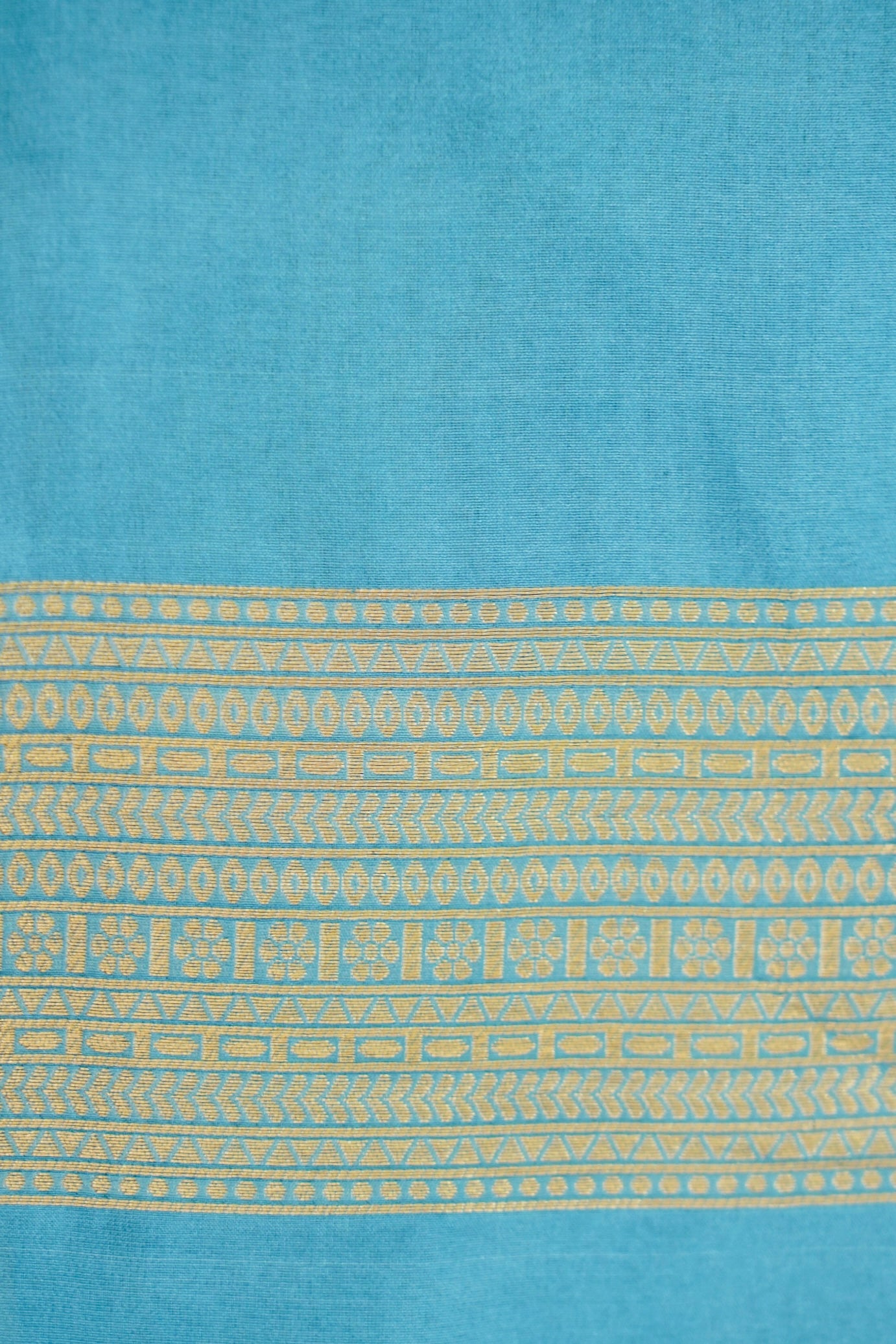 Royal Blue Banarasi Silk Saree with Allover Jangla Weave