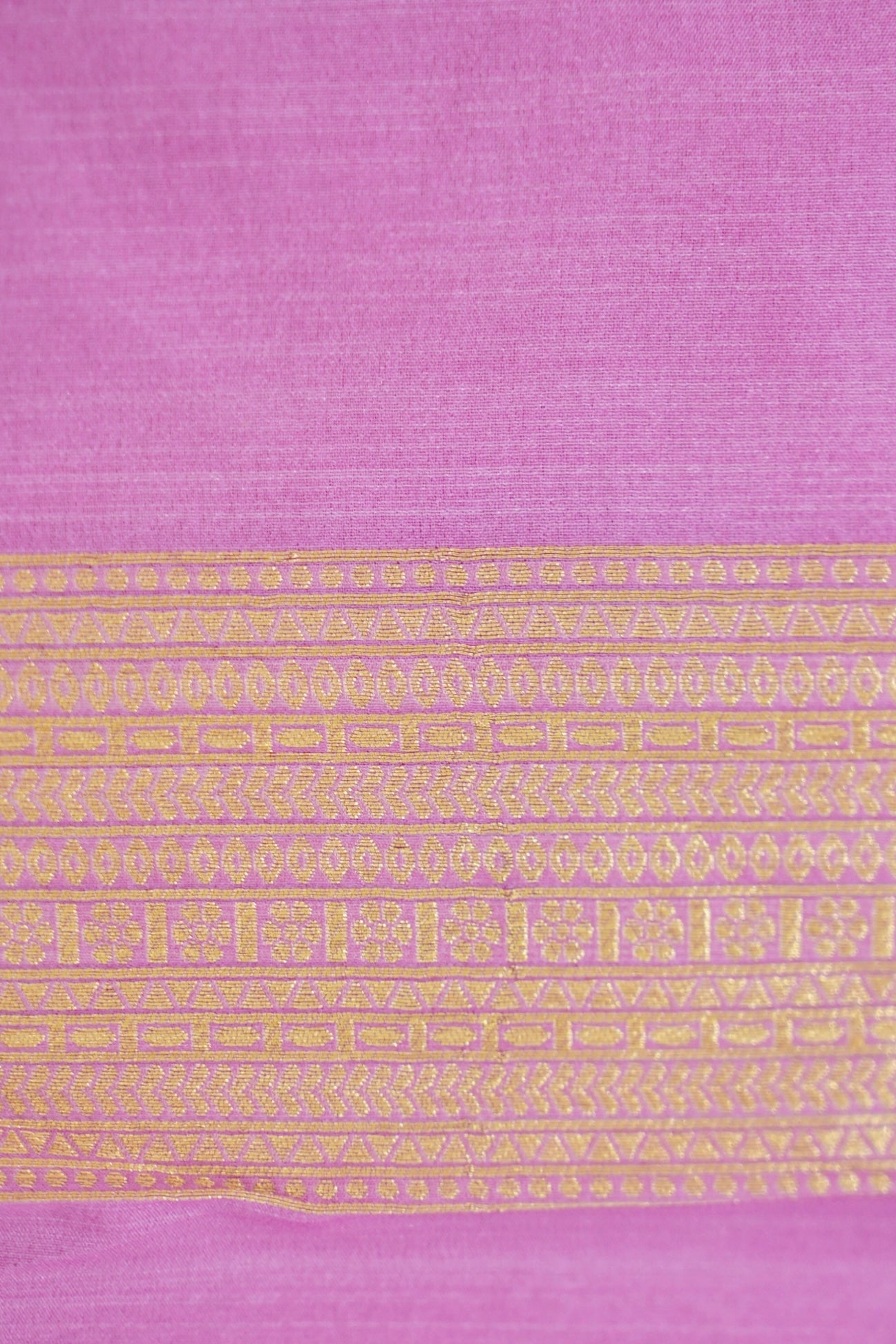 Rani Pink Banarasi Silk Saree with Allover Jangla Weave