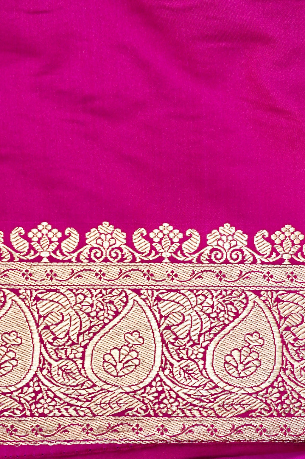 ROYAL FUCHSIA PINK BANARASI MASHRU KATAN SILK SAREE