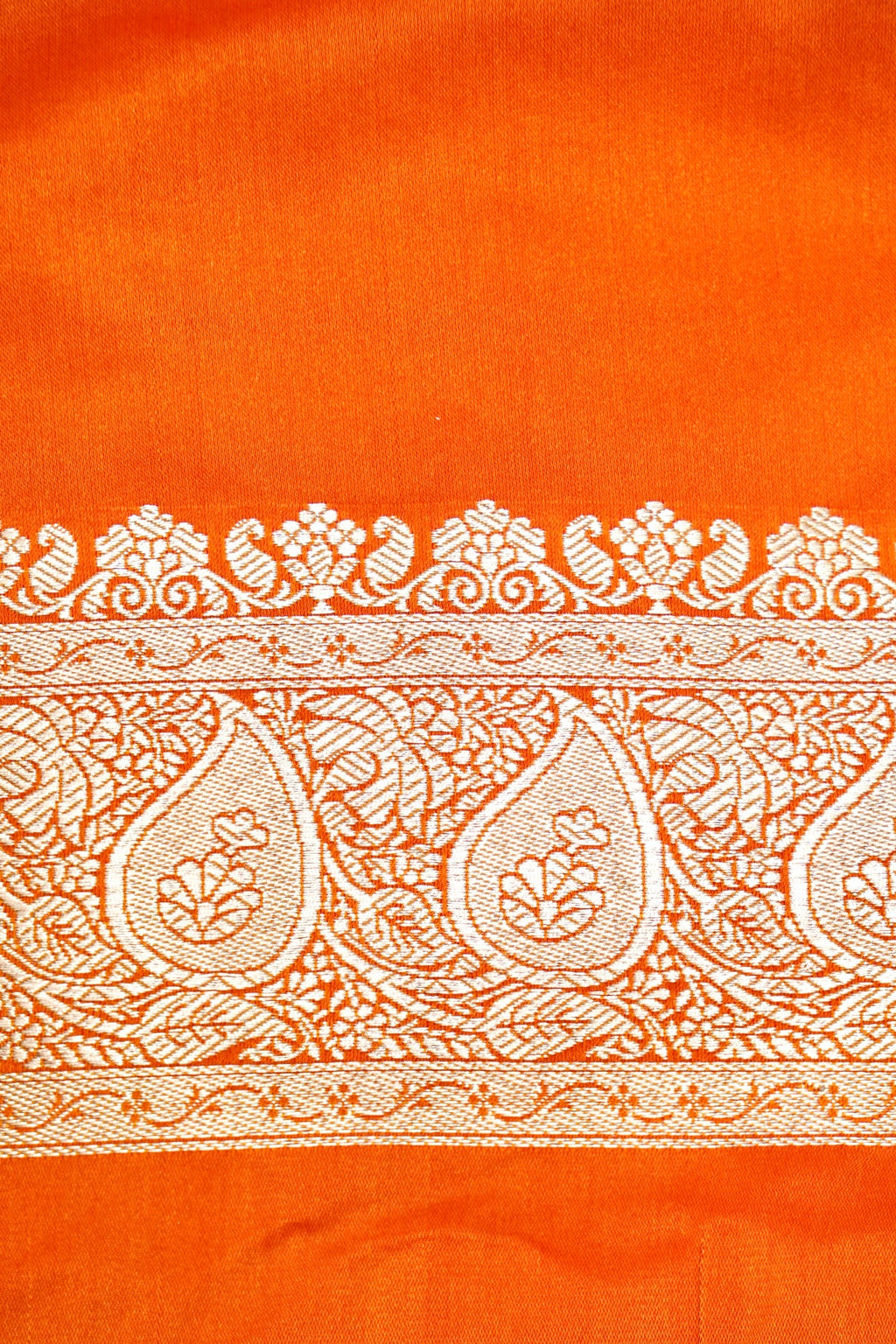 ROYAL KESAR ORANGE BANARASI MASHRU KATAN SILK SAREE