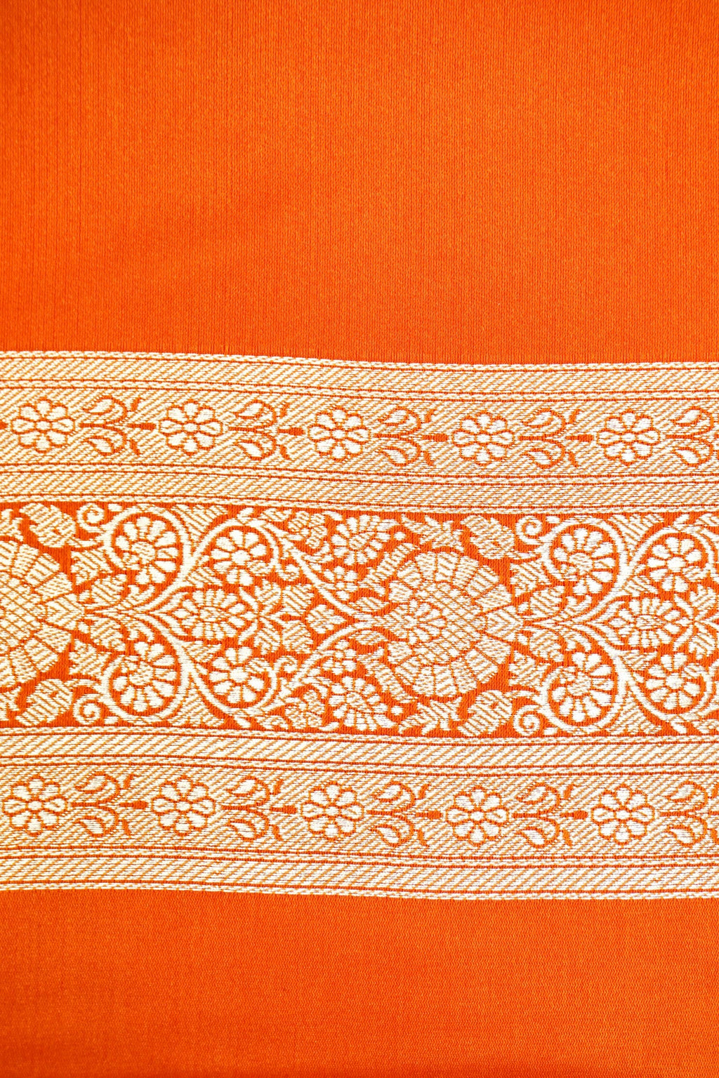 ROYAL KESAR ORANGE BANARASI MASHRU KATAN SILK SAREE