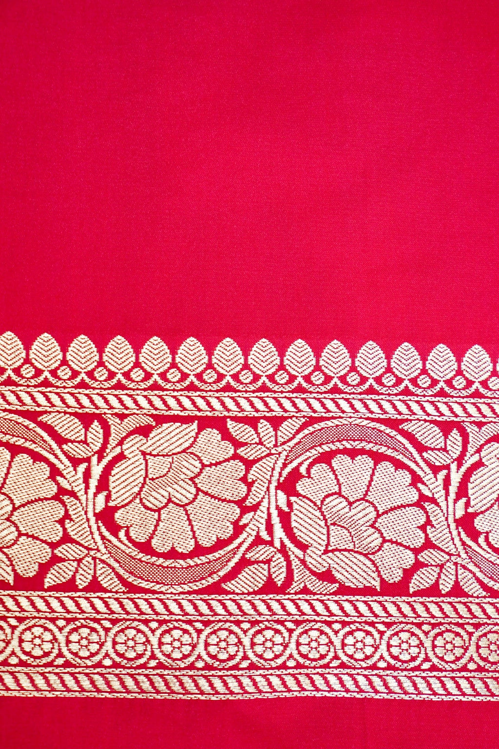 RANI RED BANARASI MASHRU KATAN SILK SAREE