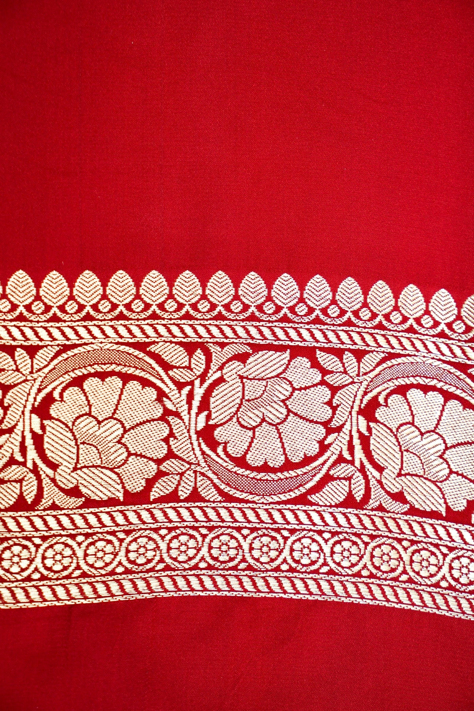 ROYAL RED BANARASI MASHRU KATAN SILK SAREE