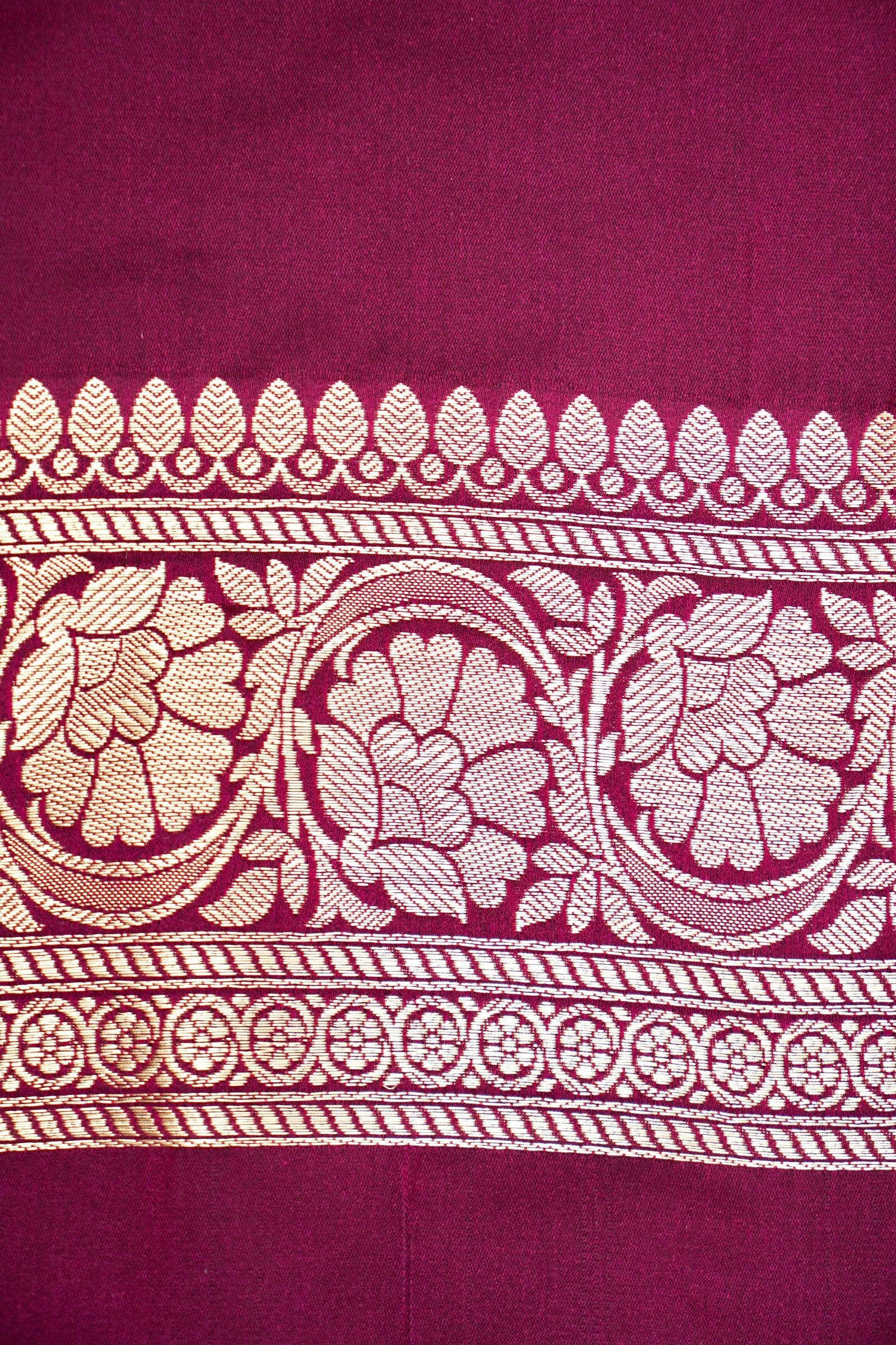 PLUM WINE BANARASI MASHRU KATAN SILK SAREE