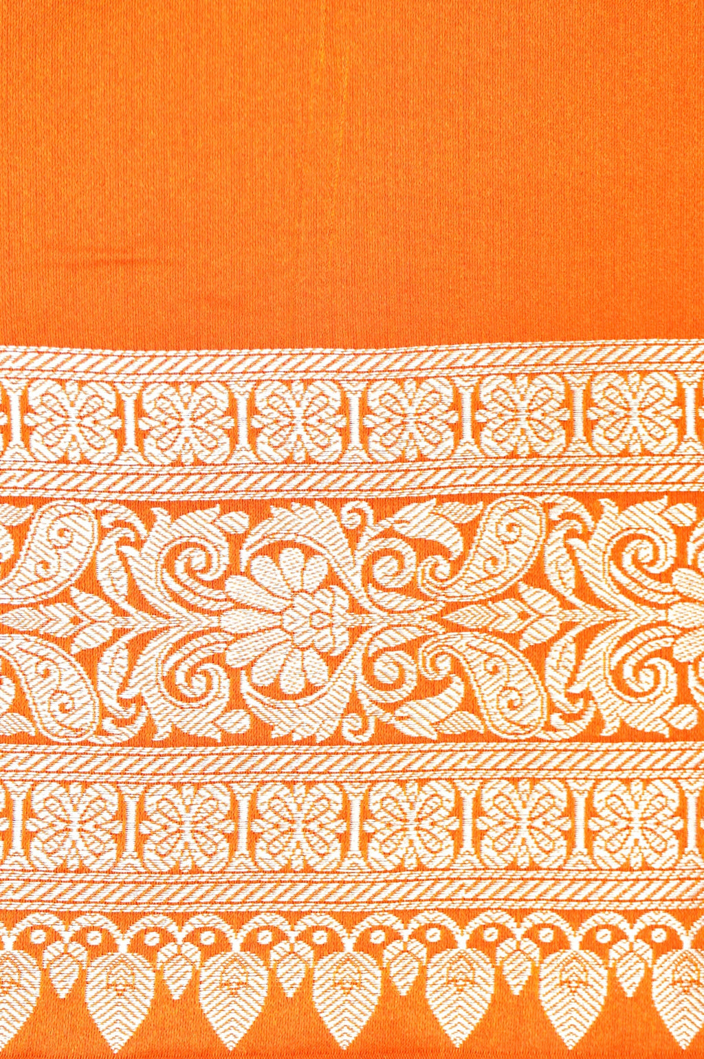 SUNSET KESARI BANARASI MASHRU KATAN SILK SAREE