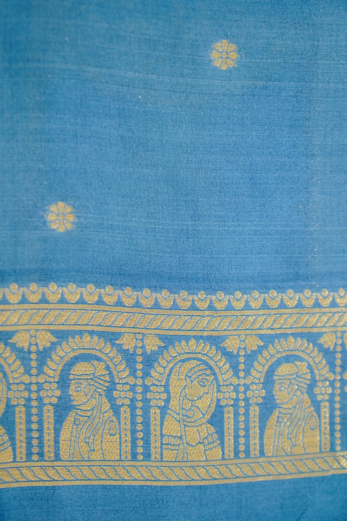 Royal Blue Banarasi Silk Saree with Allover Buti Work
