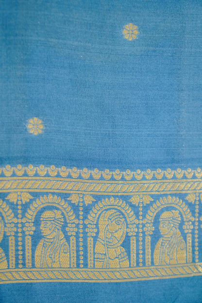 Royal Blue Banarasi Silk Saree with Allover Buti Work