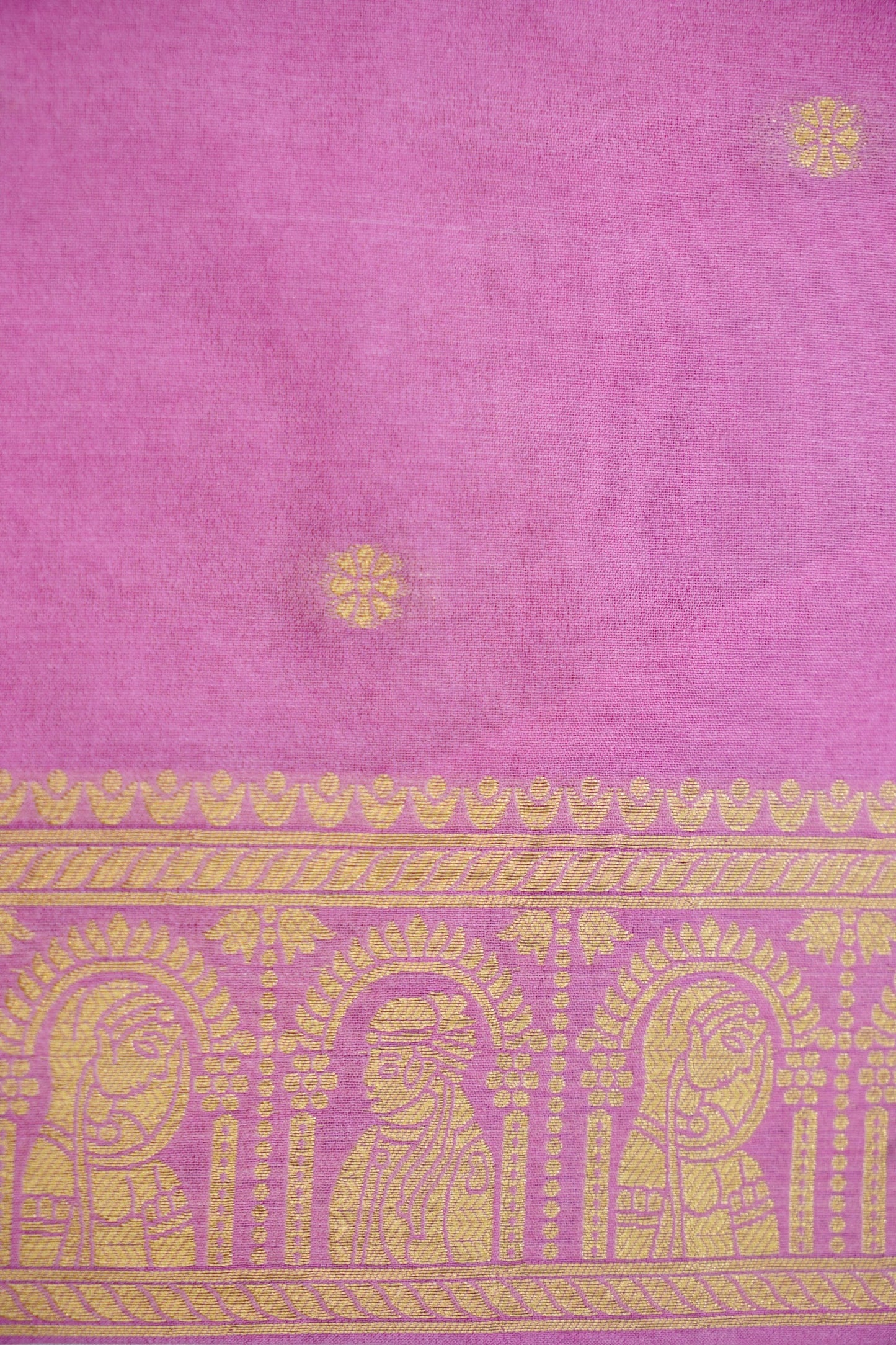 Crimson Red Banarasi Silk Saree with Allover Buti Work